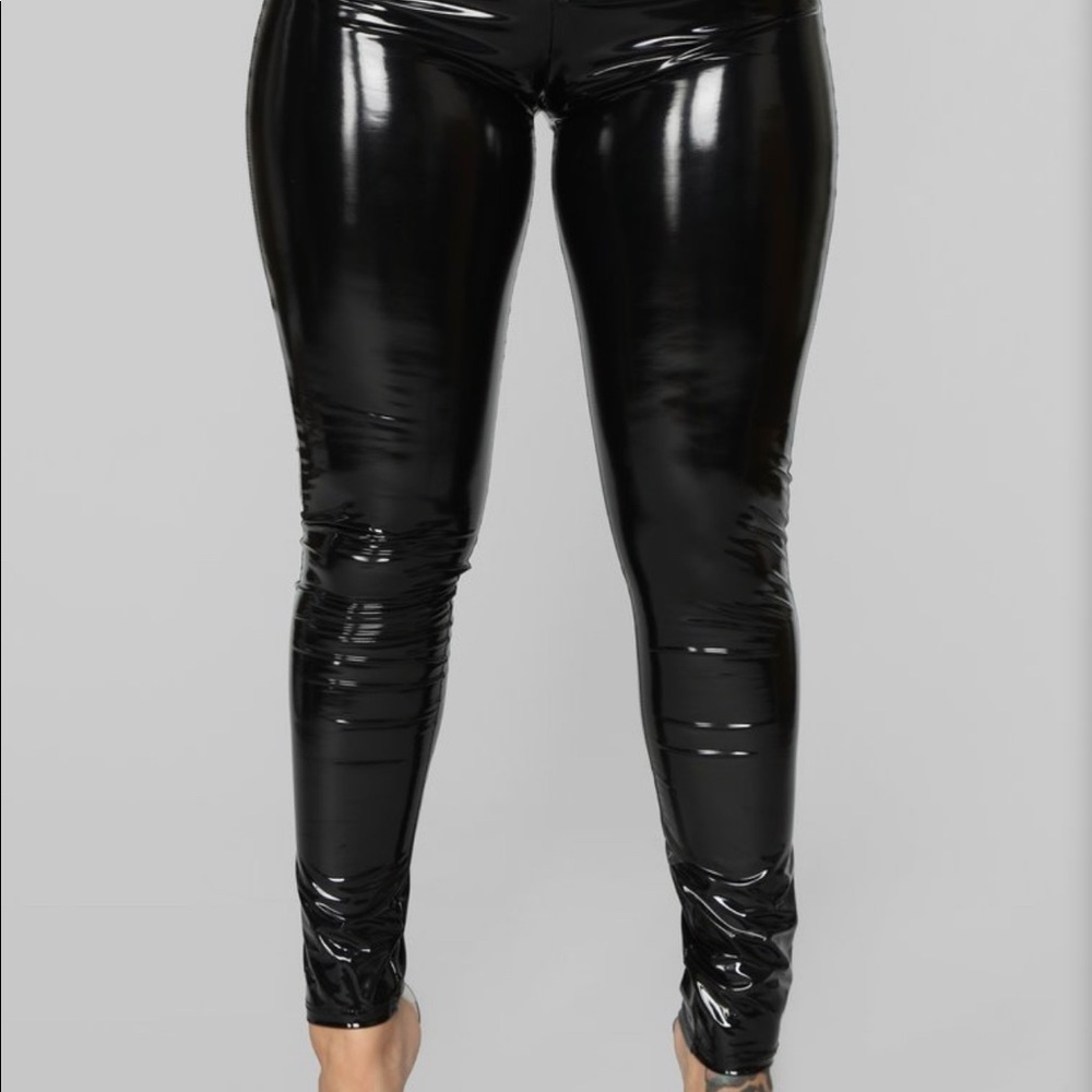 Beige Cargos, leather pants, Mask, orange cargos